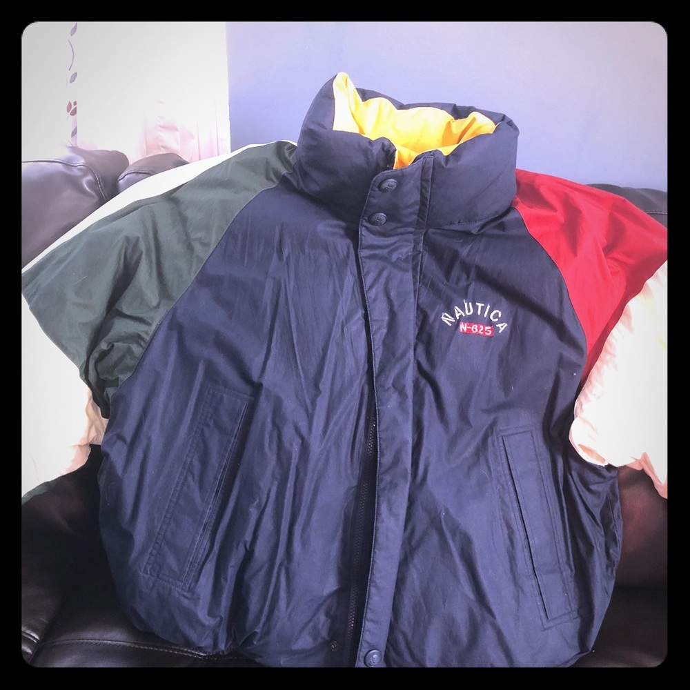 Men’s nautica winter goose down reversible coat